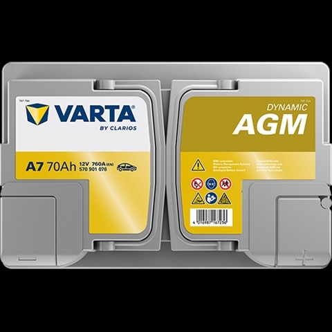 ACUMULATOR VARTA AUTOMOTIVEAGM 12V 70AH 760A A7 278X175X190 + DR