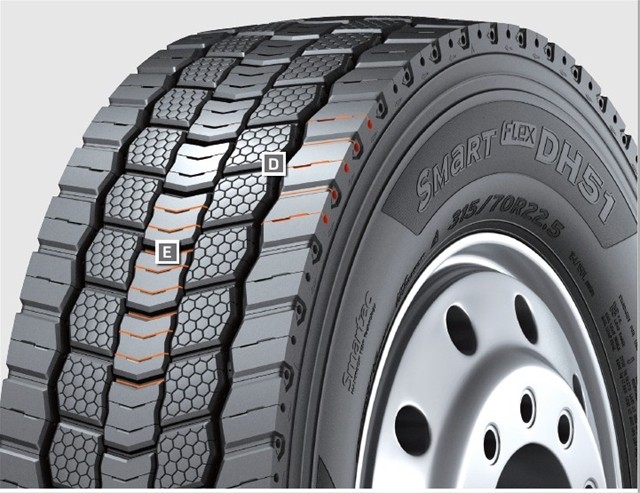 A3003907HA 315/70 R22.5 154/150L DH51 M+S 3PMSF REGIONAL TRACTIUNE CH-HANKOOK